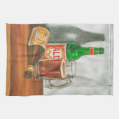 Still Life with Beer by Jennifer Goldberger キッチンタオル (横)