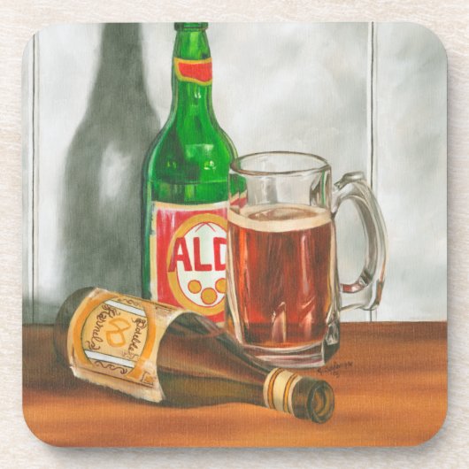 Still Life with Beer by Jennifer Goldberger コースター (正面)