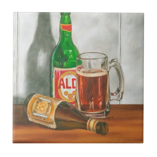 Still Life with Beer by Jennifer Goldberger タイル (正面)