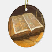 Still Life with Bible by Vincent vanゴッホ セラミックオーナメント (左)