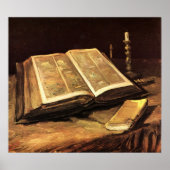 Still Life with Bible by Vincent vanゴッホ ポスター (正面)