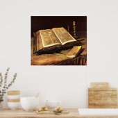 Still Life with Bible by Vincent vanゴッホ ポスター (キッチン)