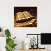Still Life with Bible by Vincent vanゴッホ ポスター (ホームオフィス)