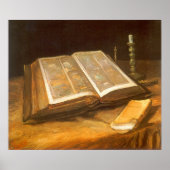 Still Life with Bible by Vincent vanゴッホ ポスター (正面)