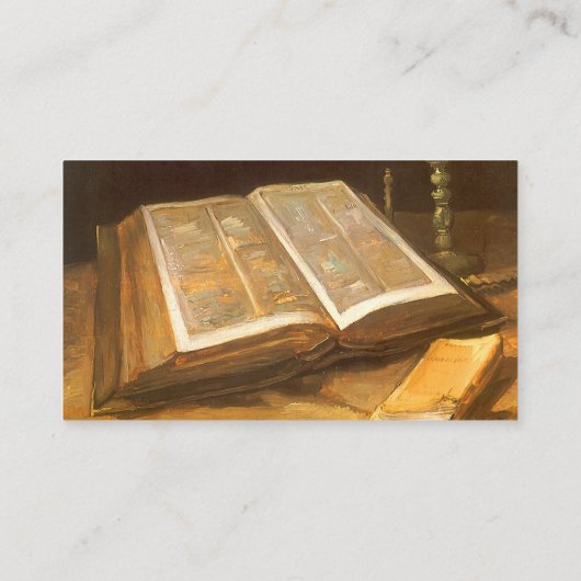 Still Life with Bible by Vincent vanゴッホ 名刺 (裏面)
