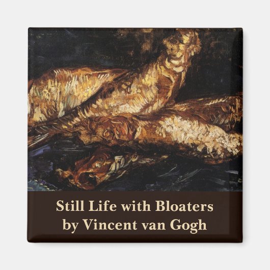 Still Life with Bloaters by Vincent vanゴッホ マグネット (正面)
