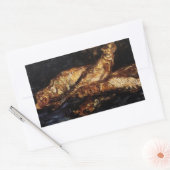 Still Life with Bloaters by Vincent vanゴッホ 長方形シール (封筒)