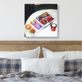 Still Life with Book and red Mug Canvas キャンバスプリント (インサイチュ (寝室))