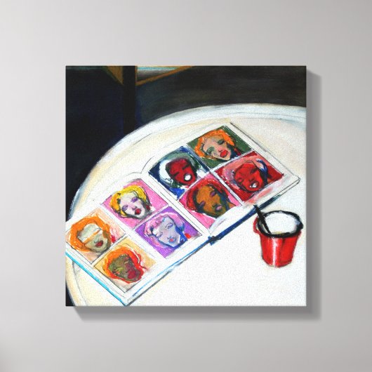 Still Life with Book and red Mug Canvas キャンバスプリント (正面)