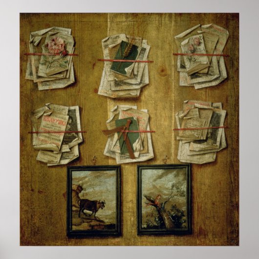 Still Life with Book Sheets and写真, 1783 ポスター (正面)