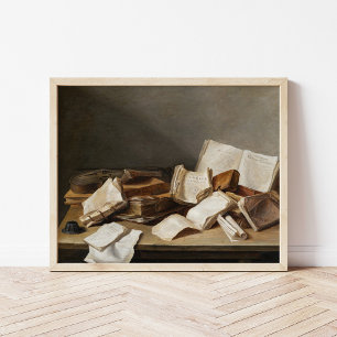 Still Life with Books   ヤン・ダビズ・デ・ヘム ポスター