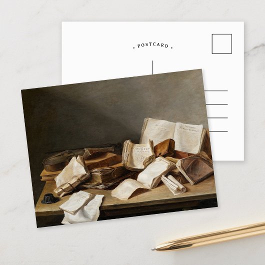 Still Life with Books | ヤン・ダビズ・デ・ヘム ポストカード