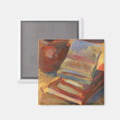 Still life with Books 絵画's マグネット (正面/裏面)
