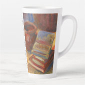 Still life with Books to読絵画s カフェラテマグ (右)