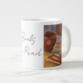 Still life with Books to読絵画s ジャンボコーヒーマグカップ (正面右)