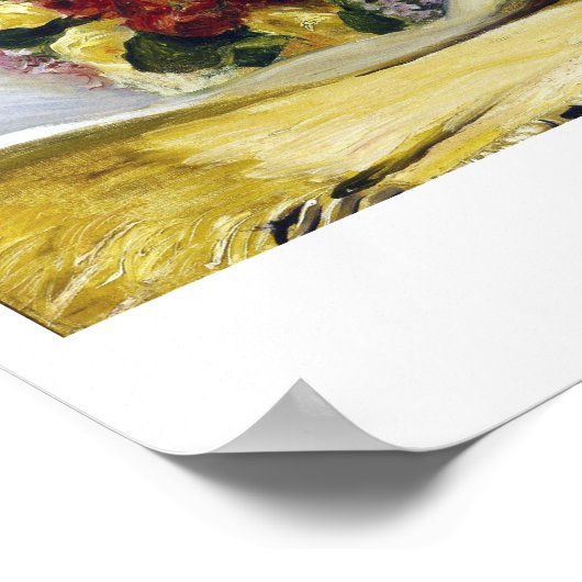 Still Life with Bouquet Pierre Auguste ルノアール ポスター (角)