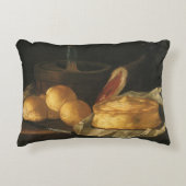 Still Life with Bread Tart and Ham, Giuseppe Recco アクセントクッション (正面)