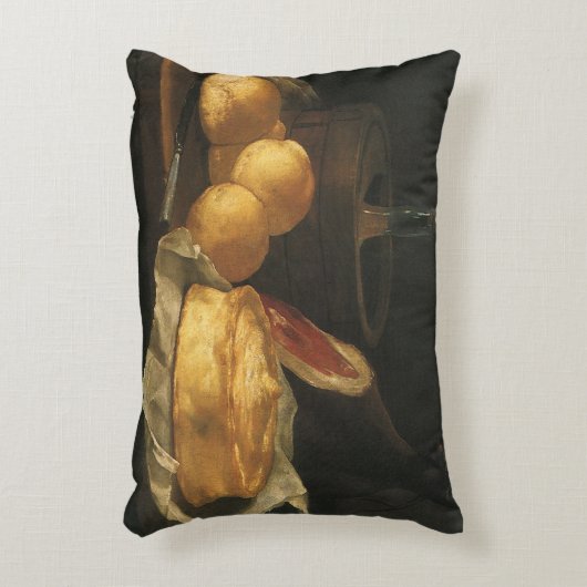 Still Life with Bread Tart and Ham, Giuseppe Recco アクセントクッション (正面(垂直))
