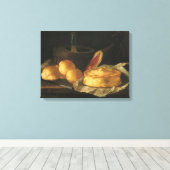 Still Life with Bread Tart and Ham, Giuseppe Recco キャンバスプリント (インサイチュ (ウッドフロア))