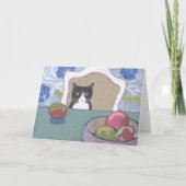 Still Life with Cat Greeting Card カード (正面)