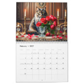 Still Life with Cats – Art Calendar 2026 カレンダー (2月 2027)