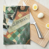 Still Life with checked Tableloth by Juan Gris キッチンタオル (四つ折り)