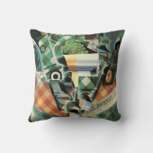 Still Life with checked Tableloth by Juan Gris クッション (裏面)