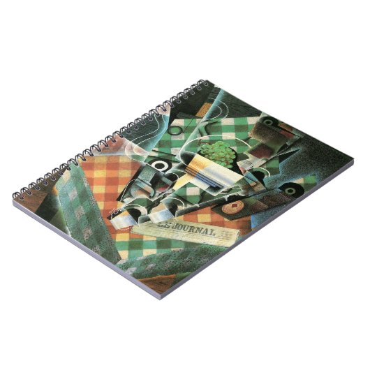 Still Life with checked Tableloth by Juan Gris ノートブック (左側)