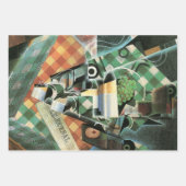 Still Life with checked Tableloth by Juan Gris ラッピングペーパーシート (正面)