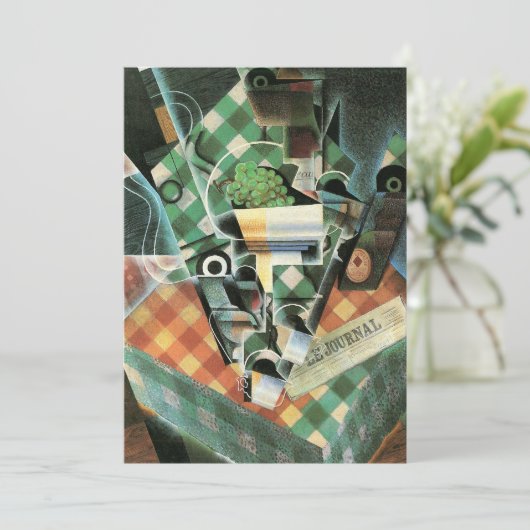 Still Life with checked Tableloth by Juan Gris 招待状 (スタンド正面)