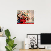 Still life with Chrysanthemums by Claude Monet ポスター (ホームオフィス)