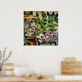 Still life with Cranium Geometric Vanitas Art ポスター (キッチン)