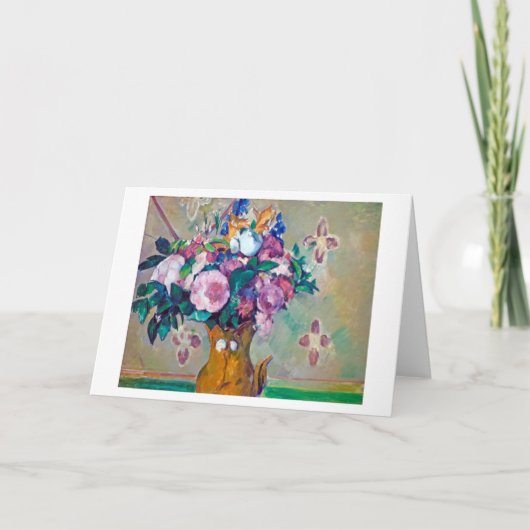 Still Life with Flowers(花を持つ静物詩)、ポール・セザンヌ カード (正面)