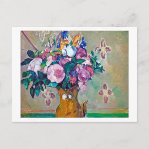 Still Life with Flowers（花を持つ静物詩）、ポール・セザンヌ ポストカード