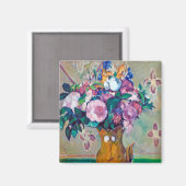 Still Life with Flowers（花を持つ静物詩）、ポール・セザンヌ マグネット (正面/裏面)