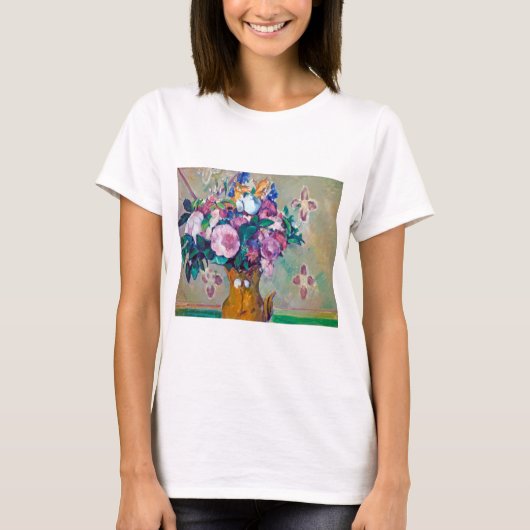 Still Life with Flowers(花を持つ静物詩)、ポール・セザンヌ Tシャツ (正面)