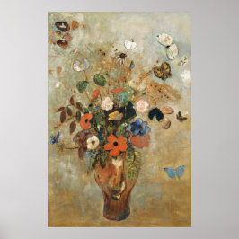 Still Life with Flowers (1905) by Odilon Redon ポスター