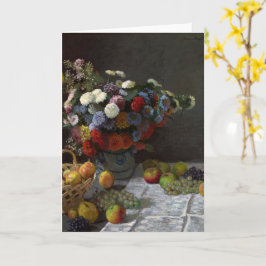 Still Life with flowers and Fruit by Claude Monet カード
