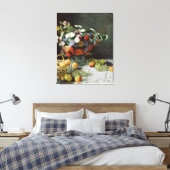 Still Life with flowers and Fruit by Claude Monet キャンバスプリント (インサイチュ (寝室))