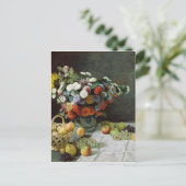 Still Life with flowers and Fruit by Claude Monet ポストカード (スタンド正面)