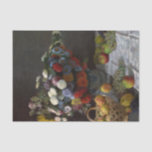 Still Life with flowers and Fruit by Claude Monet 薄葉紙<br><div class="desc">彼のスタジオで絵を描は、この静止した生活は、彼がセーヌ川のブギバルに住んでいた1869年の夏と秋にクロード・モネが引き受けた屋外実験の影響を示している。モネの技術は、花、果実、テーブルクロスの表面をアニメートするための光の使用にも明らかであり、光や反射、相互の影響によって色が影響を受ける方法でも明らかである。これらの絵画革新は、数十年に渡って印象派の技術の発展の基礎となっ後を追た。このイメージを目的の製品に転送する。私の素晴らしアート画像は公共のギャラリーから調達され、高品質のプリントを提供するために高解像度で最適化される。デザインツールを使用してイメージのカスタム文字を追加したり、イメージをカスタマイズする</div>