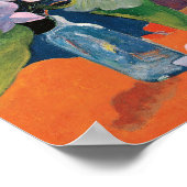 Still Life with Flowers and Idol | Paul Gauguin ポスター (角)