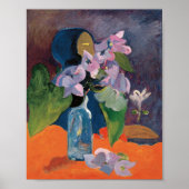 Still Life with Flowers and Idol | Paul Gauguin ポスター (正面)