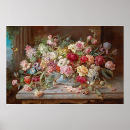 Still Life with flowers by Hans Zatzka – ポスター
