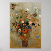 Still Life with flowers by Odilon Redon ポスター (正面)