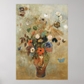 Still Life with flowers by Odilon Redon. ポスター (正面)