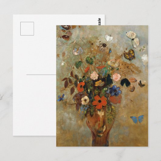 Still Life with flowers by Odilon Redon ポストカード (正面/裏面)