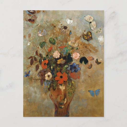 Still Life with flowers by Odilon Redon ポストカード (正面)