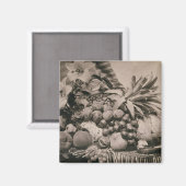 Still Life with Fruit, 1860 （セピア写真） マグネット (正面/裏面)