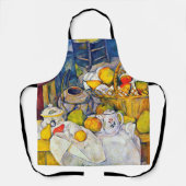 Still Life with Fruit Basket、ポール・セザンヌ エプロン (正面)